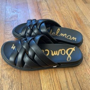 Sam Edelman Chunky Black Slides
